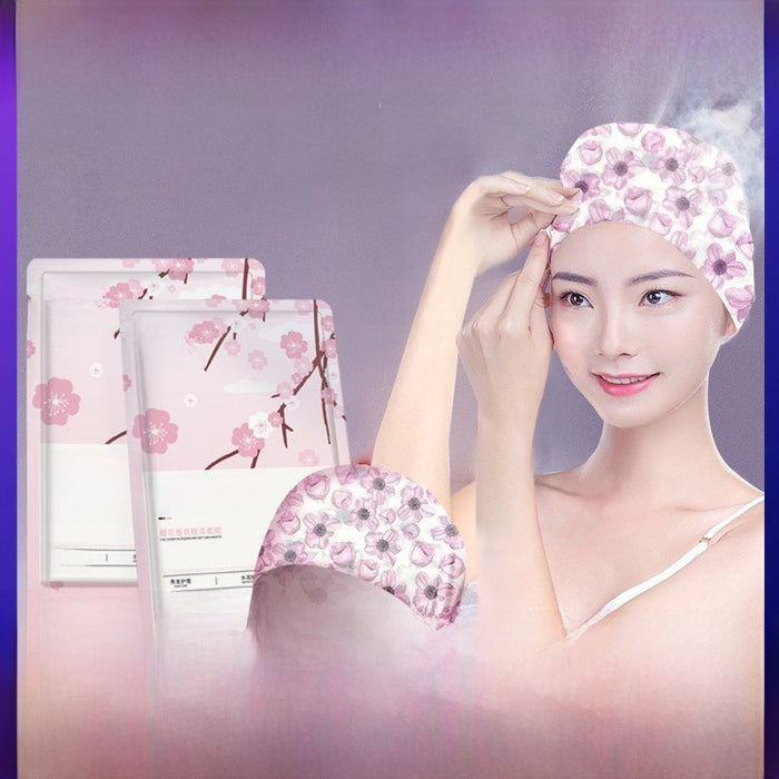 Sakura Self-Heating Steam Hair Mask Cap – 8-Minute Salon Treatment