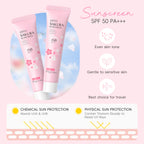 Sakura Glow Skincare Travel Kit – 4-Piece Cleanser, Toner, Serum & Cream