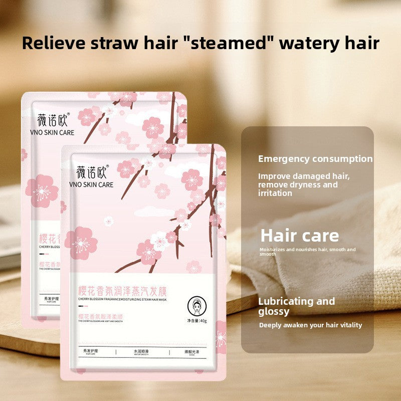 Sakura Self-Heating Steam Hair Mask Cap – 8-Minute Salon Treatment