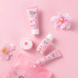 Sakura Glow Skincare Travel Kit – 4-Piece Cleanser, Toner, Serum & Cream