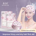 Sakura Self-Heating Steam Hair Mask Cap – 8-Minute Salon Treatment