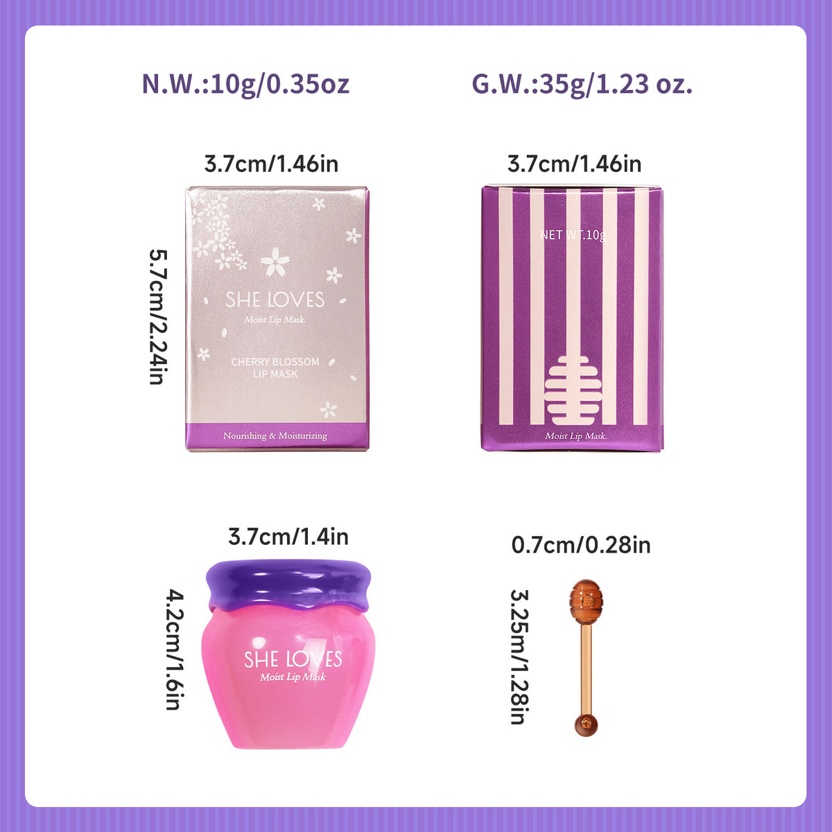 Sakura & Honey Lip Care Set – Exfoliating Scrub & Nourishing Lip Treatment