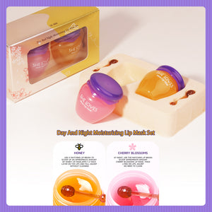 Sakura & Honey Lip Care Set – Exfoliating Scrub & Nourishing Lip Treatment